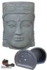 Artikelbild 3 des Artikels “Khmer-Kopf als Wasserspiel, 67cm hoch, aus Kunststein, hohl, handgefertigt & farbig. Eingefaerbt in der Farbe Antik-Finish “